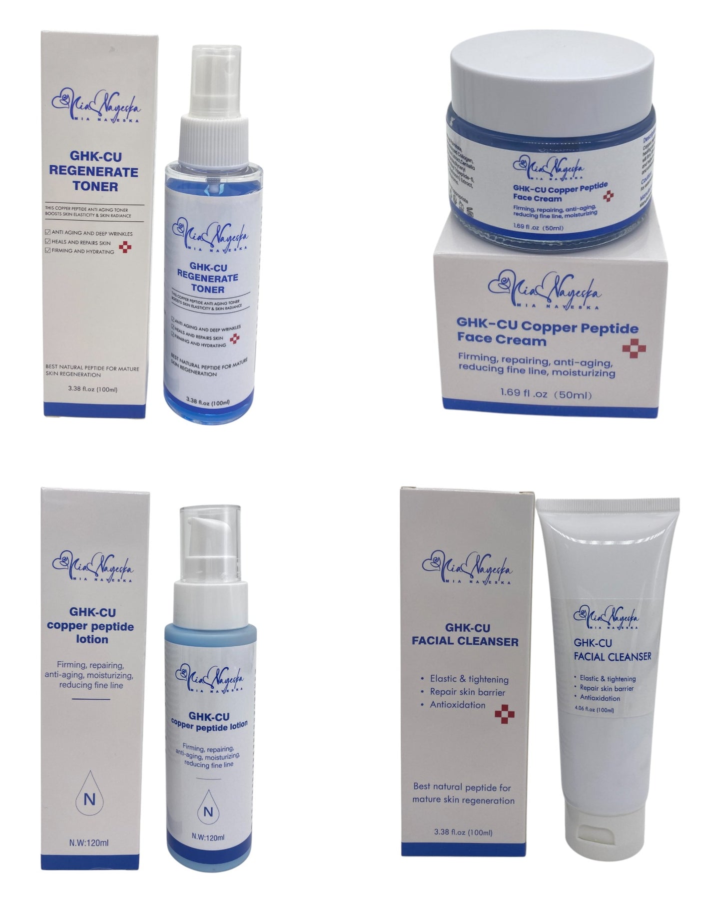 Blue Copper Peptide Set – Complete Hydration & Anti-Aging Skincare System