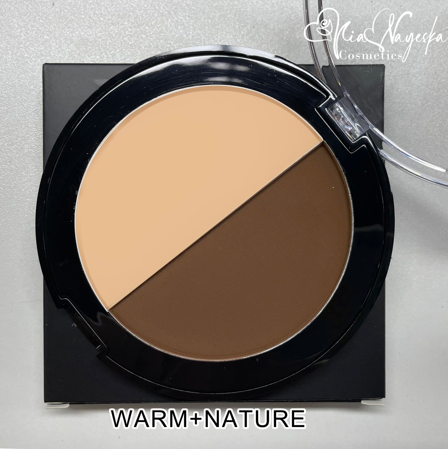 Perfectly Polished: Mia Nayeska Dual-Tone Face Powder – Customizable Coverage & Radiant Contour