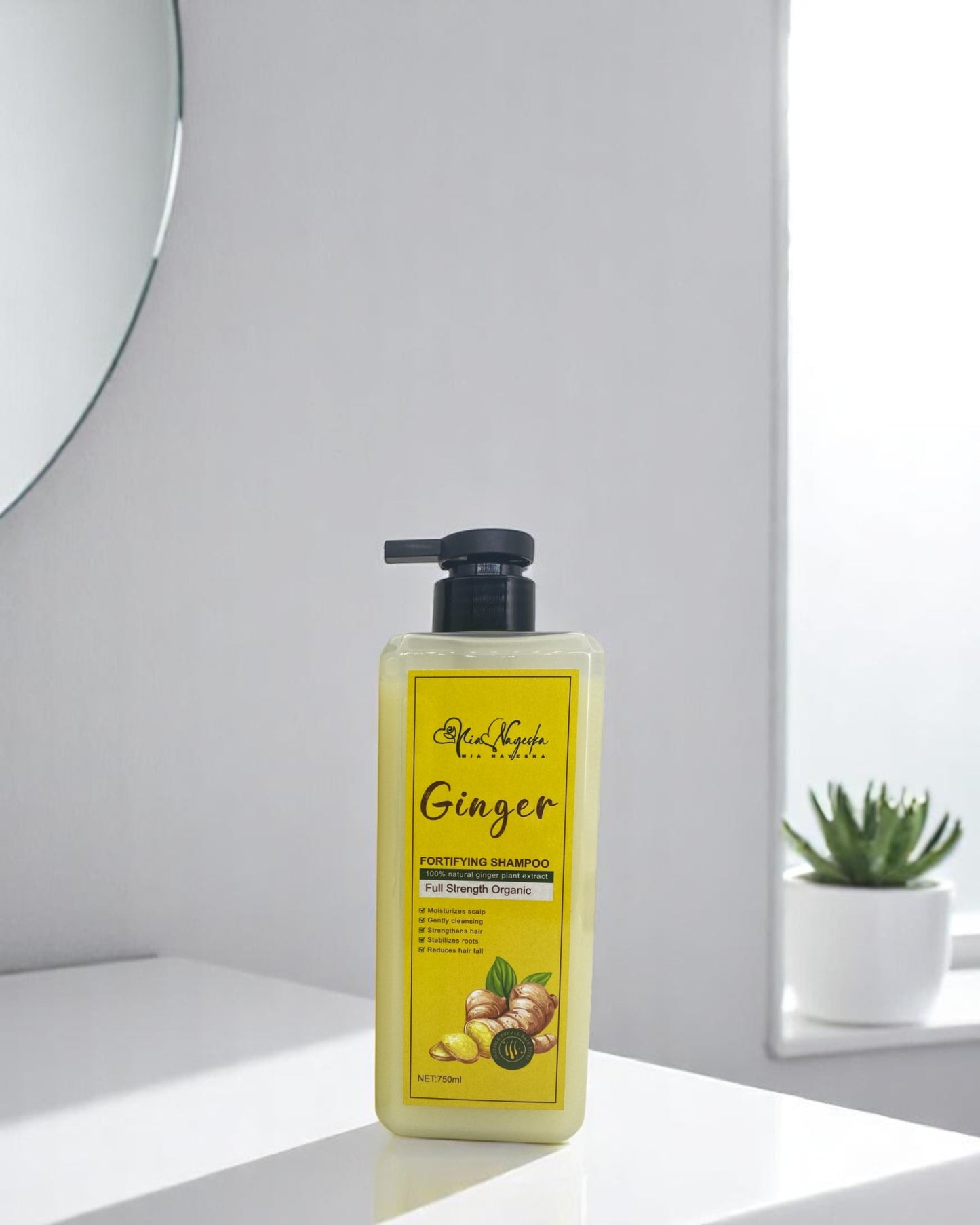 Ginger Shampoo – Organic Hair Growth & Anti-Hair Loss