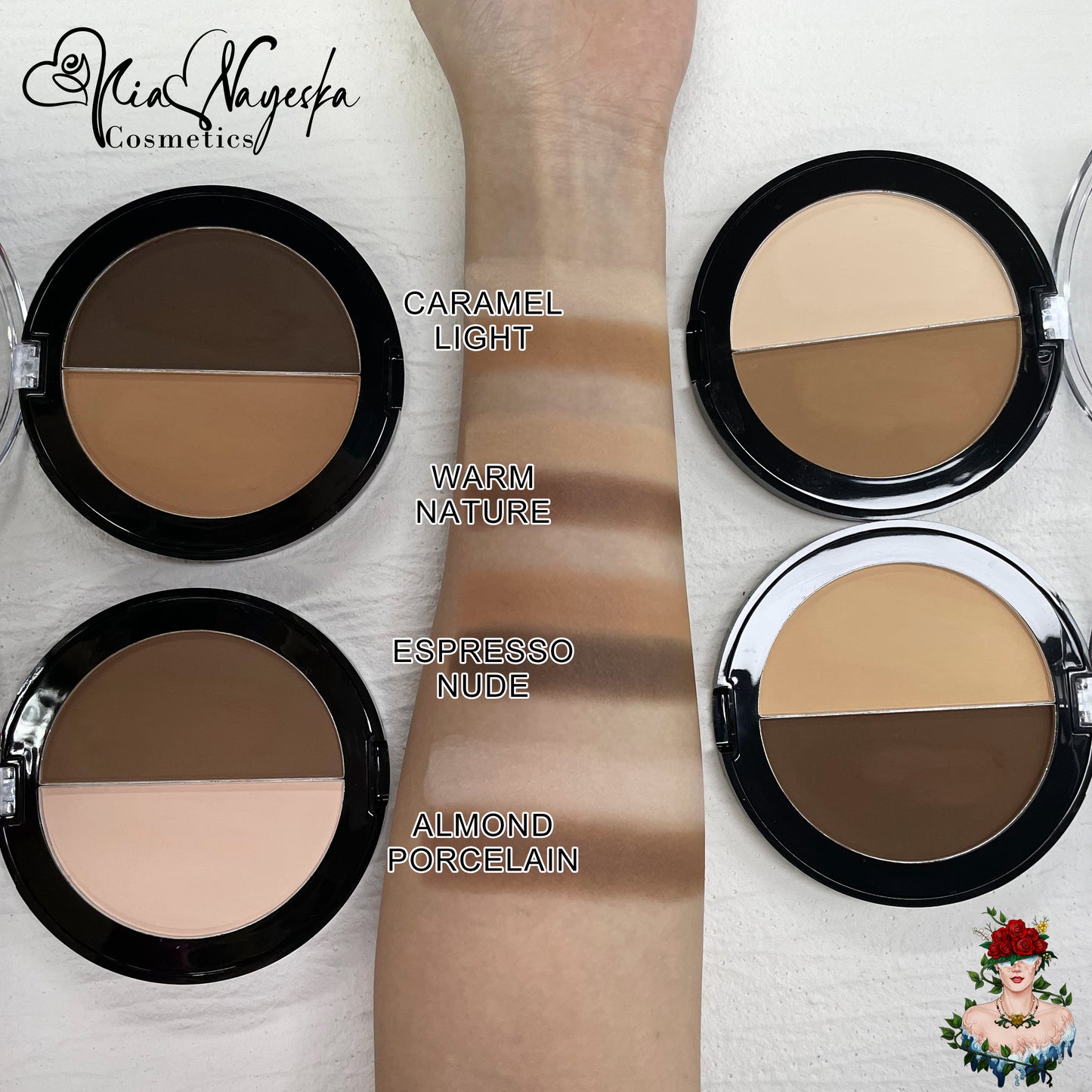 Perfectly Polished: Dual-Tone Face Powder for Customizable Coverage and Radiant Contouring