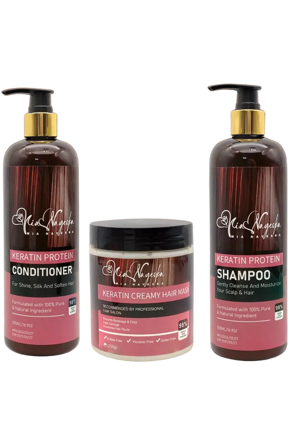 Pure Keratin Bliss Set: Complete Care for Smooth, Shiny, and Revitalized Hair